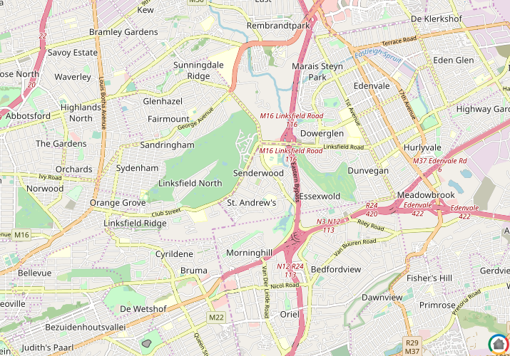 Map location of Senderwood